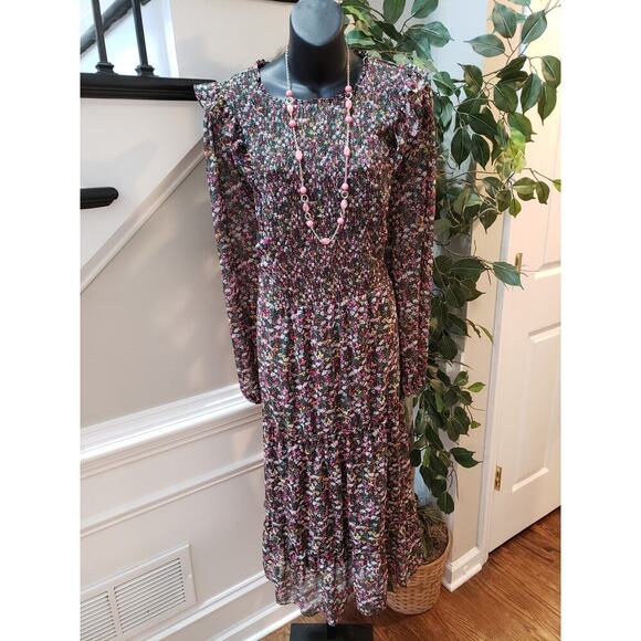 Draper James Dresses & Skirts - Draper James Long Maxi Dress Women's 3X Multicolor Floral Smocked Long Sleeve